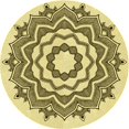 thumbnail image 1 of Ahgly Company Tapis d'Intérieur Lavable à la Machine, Carré, Transitionnel, Jaune Moutarde, Tapis de Zone, 3 Pieds Carré, 1 of 7