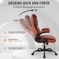 thumbnail image 5 of Office Chair, Adjustable Swivel Chair with PU Leather, High-Back Lumbar Support, Flip-Up Armrests for Home, Office - GD-9353, 5 of 5