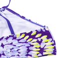 thumbnail image 4 of 2Pcs Kids Girl Tie Dye Bikini Set Fish Scale Ruffle Halter Swimsuit Toddler One Shoulder Bathing Suit Summer Outfits Set, 4 of 6