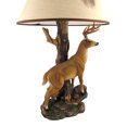 thumbnail image 3 of `Champion` 12 Point Buck Table Lamp with Deer Printed Shade Western Décor, 3 of 5
