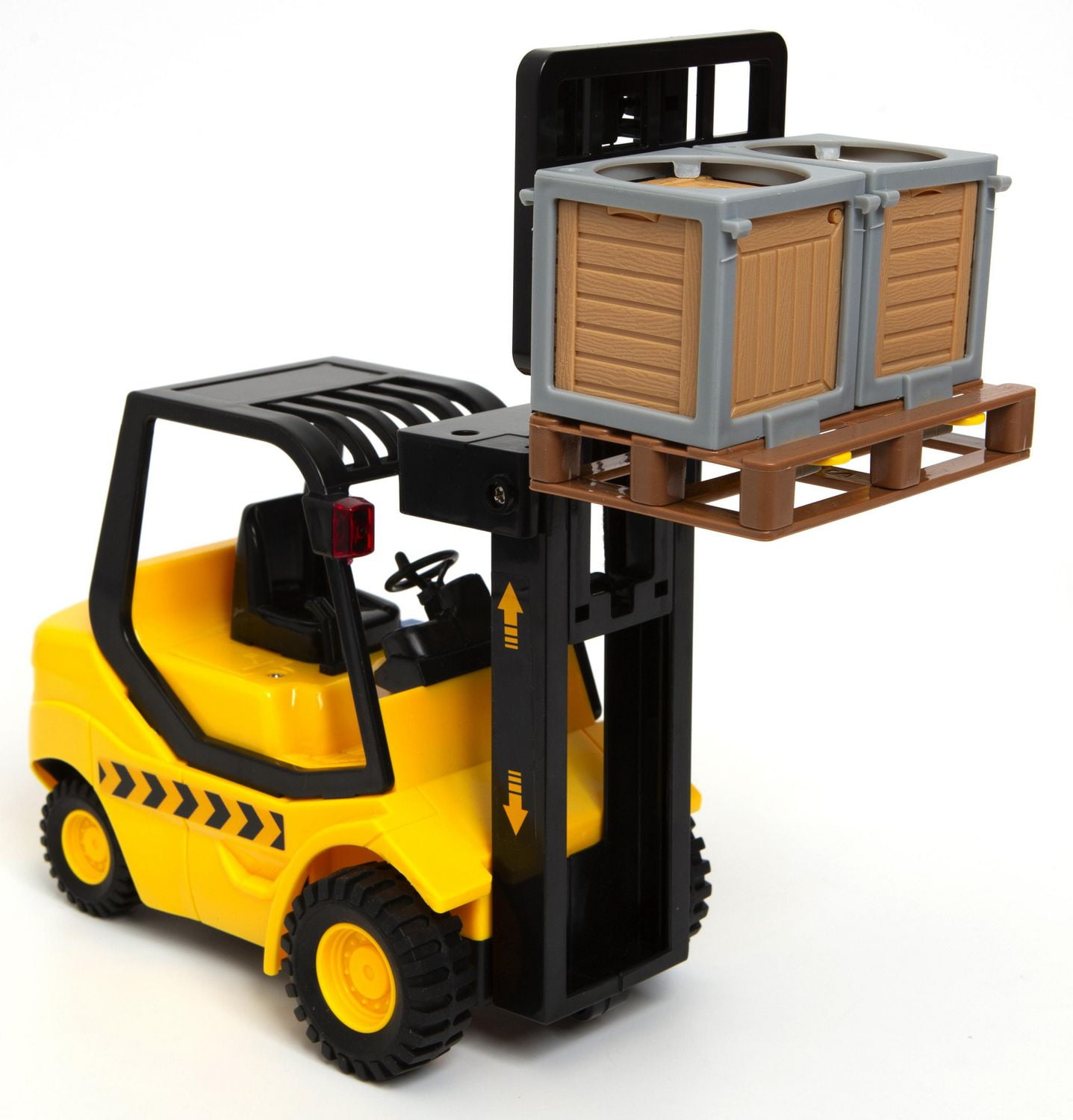 Adventure Force Chariot Élévateur Véhicule de Jeu avec Lumières, Sons, Palette et Boîtes de Cargaison, 3 Ans et Plus