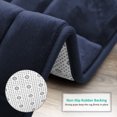 thumbnail image 4 of Clara Clark Bathroom Rugs, Velvet Memory Foam Bath Mat, Ultra Soft Non Slip and Absorbent - Tiled - Small - Navy, 4 of 6