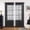 Black, variant on Semi Sheer Curtains for Bedroom Long Grommet Light Filtering Drapes for Living Room