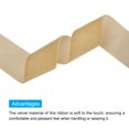 thumbnail image 3 of Unique Bargains Velvet Ribbon 1 1/2 Inch x 10 Yard Single Face Spool Silky DIY Crafts Gift Wrapping Bow Decoration Khaki, 3 of 5