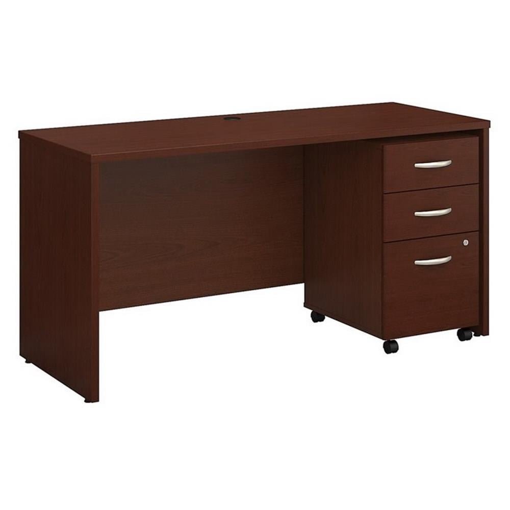 Scranton & Co Bureau de Bureau 60W x 24D avec Tiroirs en Acajou
