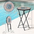 thumbnail image 3 of Outsunny Table d'Appoint de Patio en Mosaïque, Table de Balcon Pliante de 14 Pouces, Couleurs Mixtes, 3 of 10