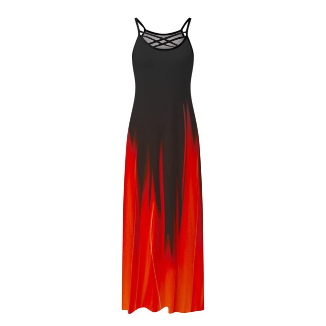 Ovzne Robes pour Femmes Robe de Plage Robes pour Femmes Été Décontracté Col en V Sans Manches Vacances Plage Poches Longue Robe Grande Taille Robe Imprimée Longues Robes Liquidation