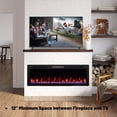 thumbnail image 4 of Costway Foyer Électrique Linéaire de 50 Pouces 1500 W Encastré Mural avec Flamme Multicolore, 4 of 10