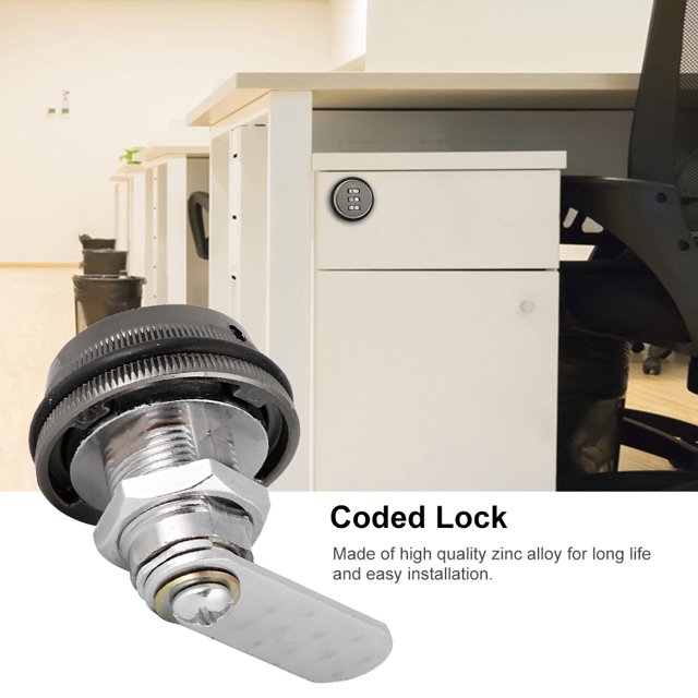 Password Mailbox Cabinet Lock 3-Digit Password Lock, Password Lock, Easy Installation Wooden Cabinet for Mail Box Staff Cabinet Home Locker Factory Gold,Cyan,Black Ruthenium