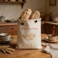 thumbnail image 3 of Storage Totes,Storage Bag Organizer,Beeswax Bread Bags Reusable Bread Storage Bags with Wax Lining Wide Zipper Sourdough Bread for Freshness and Kitchen Storage, 3 of 5