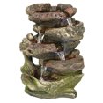 thumbnail image 1 of Sunnydaze Indoor Decorative Calming 5-Step Rock Falls Waterfall Tabletop Water Fountain with LED Lights - 14", 1 of 10