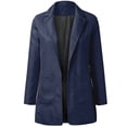 thumbnail image 4 of Pompotops Femmes Uni à Manches Longues Manteau de Bureau Cardigans Complet Veste Longue Hauts Liquidation, 4 of 5