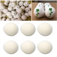 thumbnail image 1 of Wool Drying Balls, 6 Pcs High Density Adsorb Impurities Reduce Static Electricity Laundry Wool Balls Household Portable Reusable Skin Friendly Wool Drying Balls, 1 of 8