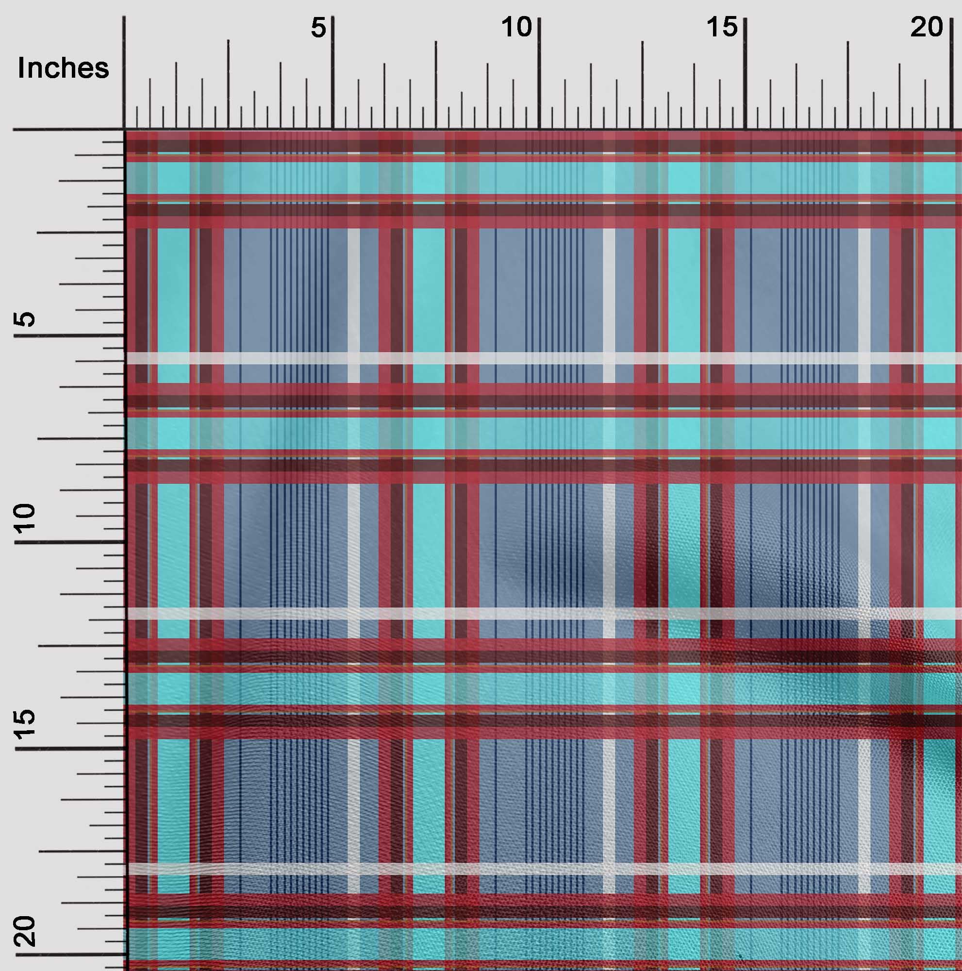 oneOone Viscose Chiffon Fabric Madras Check Print Fabric By The Yard 42 Inch Wide
