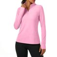 thumbnail image 2 of Sentmoon Chandails d'Entraînement pour Femmes, Vêtements Rafraîchissants de Protection Solaire pour Femmes, Couleur Unie, Manches Longues, Col Ras du Cou, Respirant, Coupe Régulière, Vestes pour Femmes pour un Usage Décontracté et Quotidien S, 2 of 7