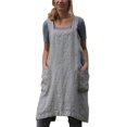 thumbnail image 2 of Faithtur Casual Vintage X Shape Back Sleeveless Cooking Apron with Pockets, 2 of 9