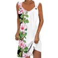 thumbnail image 1 of Penkiiy Robes de Printemps pour Femmes 2024 Décontractées Imprimées Amples Sans Manches Couleur Unie Col Rond Tempérament Élégantes Robes Dos Nu 2TG Multicolore, 1 of 5