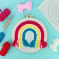 thumbnail image 4 of UNIQUE CREATIV CRAFT Punch Needle Kit - Rainbow, 1 pc, Age 8+, Intermediate, 20 × 20 cm (7.9 in), 4 of 4