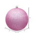thumbnail image 2 of Vickerman N592579DG Boule d'Ornement de Noël 10 Po. Paillettes Roses, 2 of 3