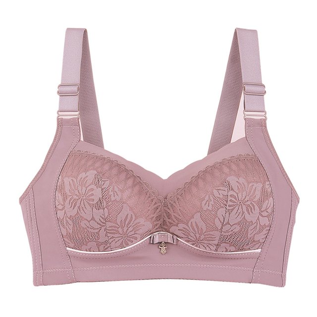 EQWLJWE Woman's Large Size Comfortable Breathable Bra Underwear No Rims True Bras For Women