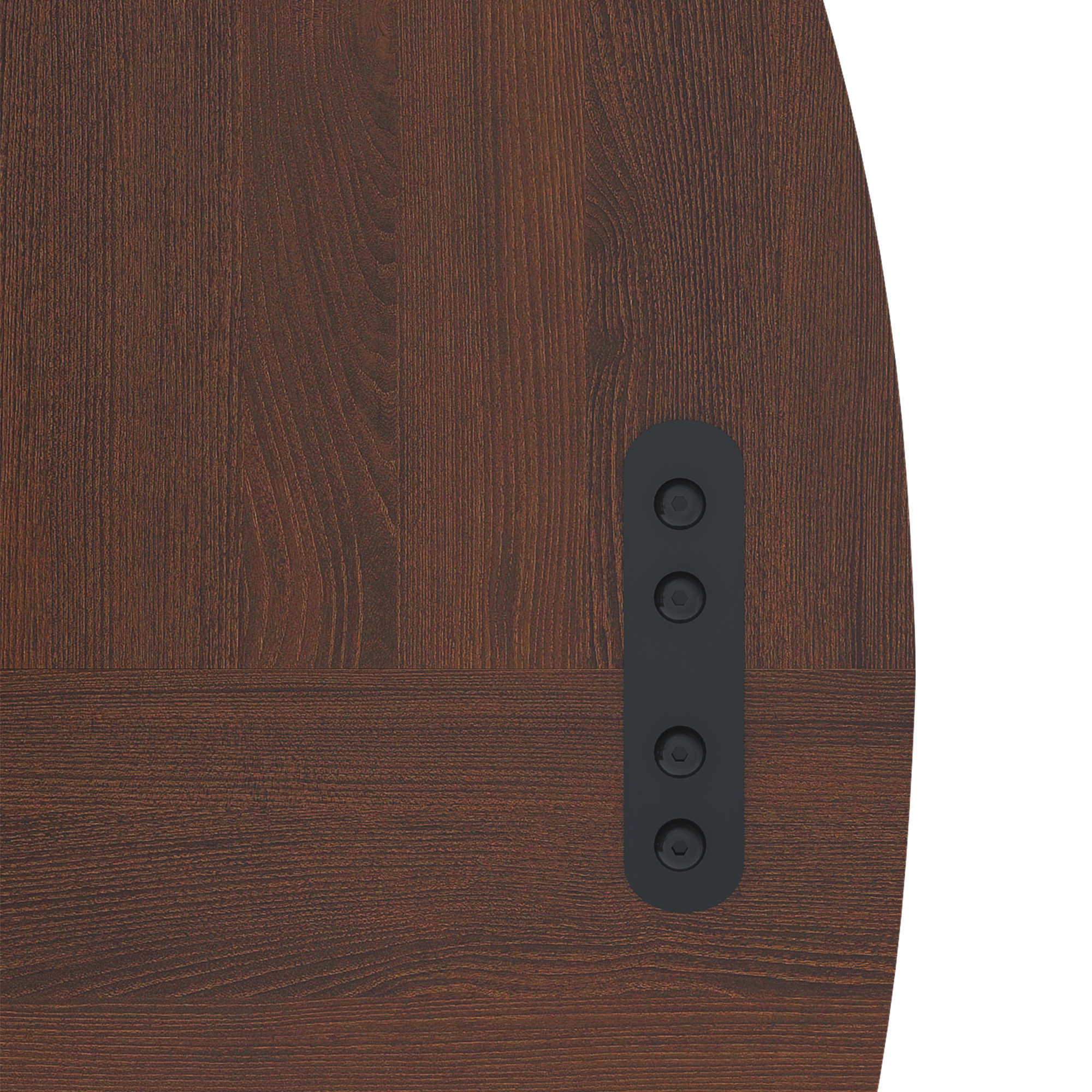 Noble House 47" Round Dining Table for 4,Farmhouse MDF Circle Table with Wood Grain Finish,Walnut
