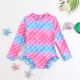 thumbnail image 2 of Baby Girls Rash Guard Swimwear Cartoon Sun Protection Long Sleeve Girls Bathing Suits Size 0-6 Months Girls Clothing, 2 of 7