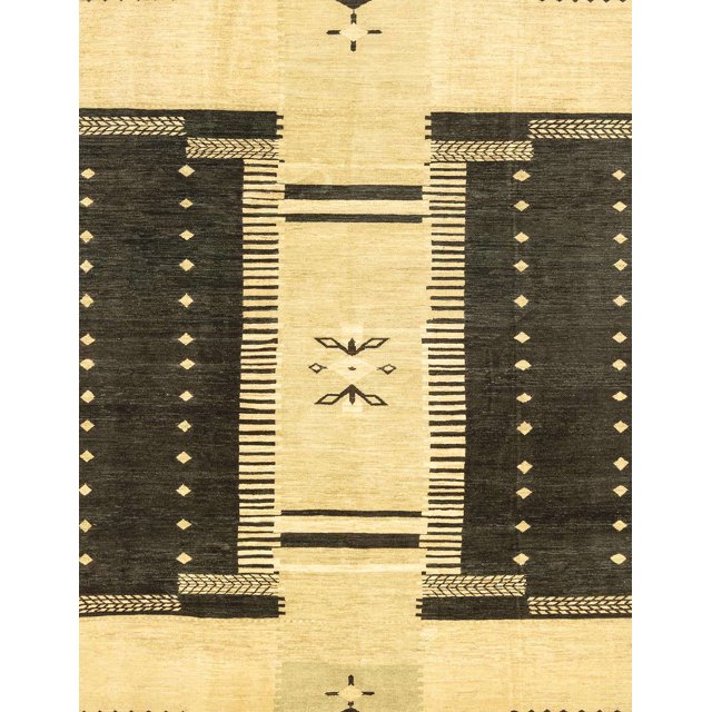 Ahgly Company Tapis d'Intérieur Rectangulaire Abstrait Brun Foncé Tapis de Zone Abstrait, 7 Pieds x 9 Pieds
