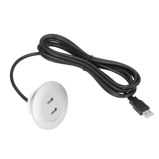 Dual USB Charging Ports Socket, Multipurpose Sofa USB Charging Socket Charging Protection Circuit For Home Use Silver