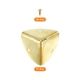 thumbnail image 3 of Uxcell 12 Pack Decorative Box Corner Cover, 40mm Metal Edge Guard, Furniture Corner Edges Protector with Screws, Gold, 3 of 6
