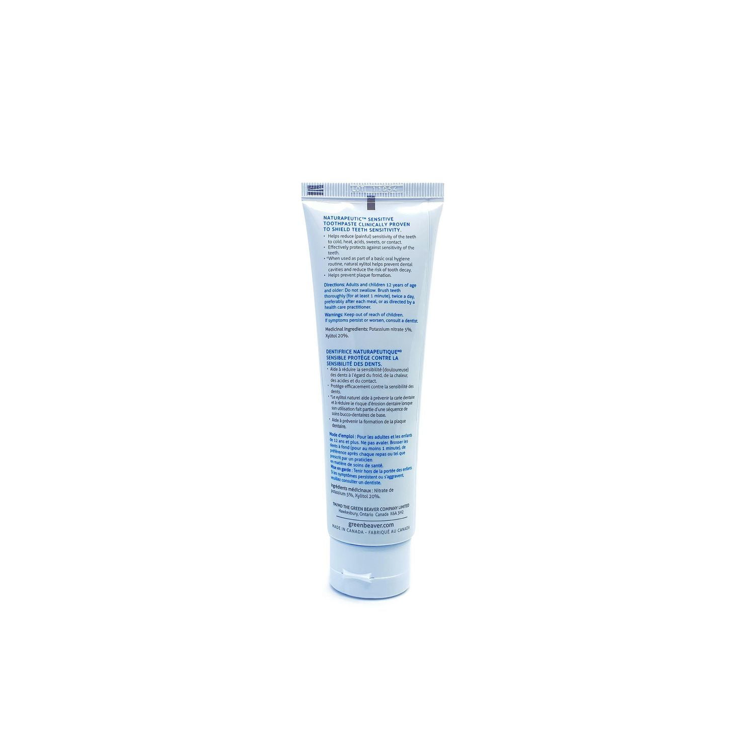 Green Beaver Dentifrice Naturapeutique Sensible 100% naturel - Menthe Fraîche