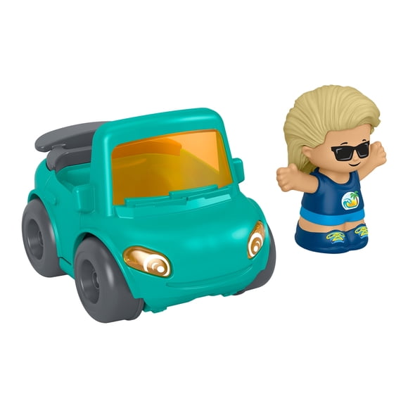Fisher-Price Little People coffret voiture décapotable verte jouet et figurine pour tout-petits, 2 pièces