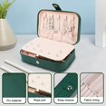 thumbnail image 4 of MultiValue Jewellery Box, Double Layer Portable Jewellery Storage Box Large Capacity Jewellery Case Leather Jewellery Organiser for Earrings Necklace Ring (Green), 4 of 7