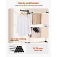 thumbnail image 3 of VEVOR 4-Tier Foldable Clothes Drying Rack with 24 Drying Poles and 4 Castors, 3 of 9