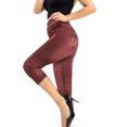 thumbnail image 3 of Jovati Capris Crayon pour Femmes, Coupe Ajustée, Imitation Denim, Haute Élasticité, Taille Unique, 3 of 7