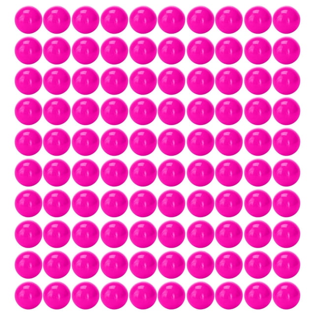 Hot Pink Thick Plastic Inflatable Play Balls For Kids Ball Pit Sensory Toys 100 Pieces