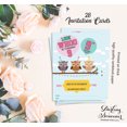 thumbnail image 5 of Darling Souvenir Green Birthday Invitation Card 28 Pcs Fill or Write In Blank Invites Printable Party Supplies 5 x 7 Inches, 5 of 5