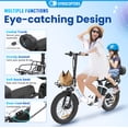 thumbnail image 4 of Gyrocopters iCaddy Foldable Electric Bike | UL 2849 | 15.6AH Battery | Up to 125 km PAS Range | Speed Up to 40 km/h | Cushioned Seat & Backrest | Front Basket | Foldable E bike, 4 of 9