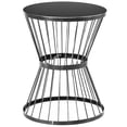 thumbnail image 1 of Outsunny Table d'Appoint de Patio en Acier de 16 Pouces, Motif Sablier, Noir, 1 of 10