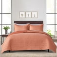 thumbnail image 1 of Mainstays Ensemble courtepointe et drap-housse légers tout-en-un - 7 pièces, Lit 2 PL, Corail, 1 of 5