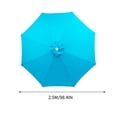 thumbnail image 2 of Parasol de Terrasse Extérieur Grand de 98,4 Pouces à 6 Baleines, Parasol de Marché pour Table – Résistant aux UV, Parasol de Piscine 190T Robuste et Imperméable, Toile de Remplacement pour Parasol, Housse Supérieure de Remplacement (Cadre Non Inclus), 2 of 6