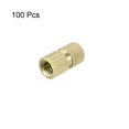 thumbnail image 3 of Unique Bargains M4 x 12mm(L) x 6.4mm(OD) Female Thread Brass Knurled Threaded Insert Embedment Nuts, 100 Pcs, 3 of 3