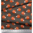thumbnail image 2 of Soimoi Gray Rayon Fabric Fox Stripe Print Sewing Fabric Yard 42 Inch Wide, 2 of 3