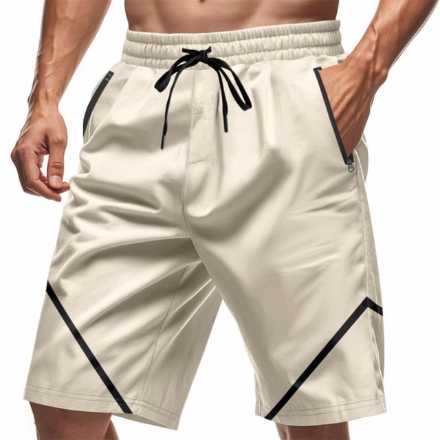 Styesk Shorts pour Hommes Couleur Unie Mode Décontractée avec Poches Taille à Lacets