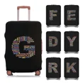 thumbnail image 2 of 2022 Luggage Case Protective Cover Text 26 Letter Pattern Travel Elastic Duffle Luggage Dust Cover for 18-28 Inch Suitcase 8text S L, 2 of 6