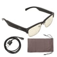thumbnail image 3 of Lunettes Intelligentes, Appels HD Lunettes Intelligentes Stéréo Musique Réduction du Bruit pour le Sport B Argent, 3 of 8