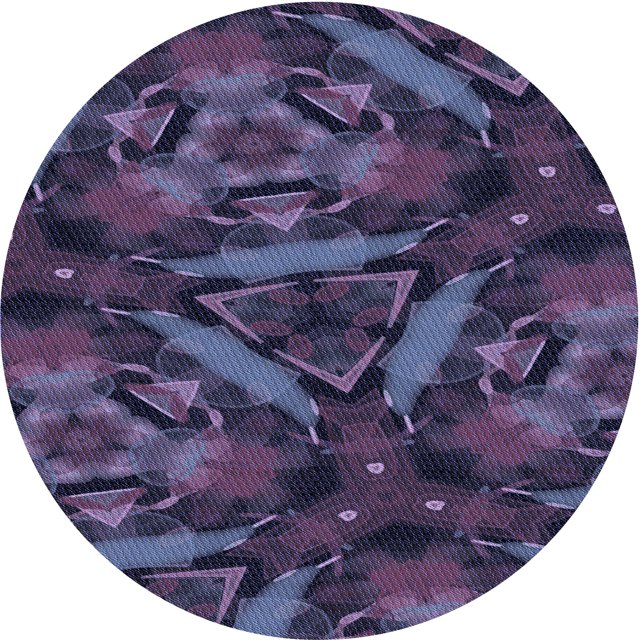 Ahgly Company Tapis Rond Lavable en Machine Intérieur Transitionnel Bleu Ardoise, 3 Pieds Rond
