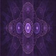 thumbnail image 1 of Ahgly Tapis d'Intérieur Lavable en Machine Carré Transitionnel Violet Profond, 5 Pieds Carré, 1 of 7