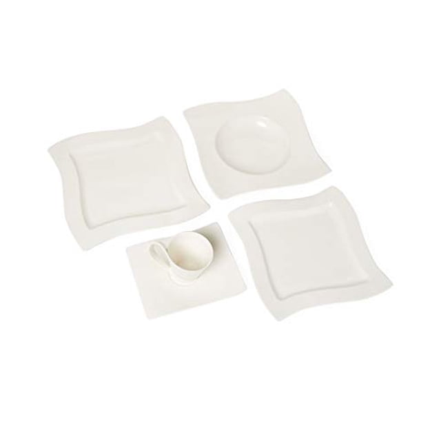 Villeroy & Boch New Wave 30-Piece Basic Dinnerware Set, White