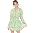 thumbnail image 1 of INSPIRE CHIC Robe en Mousseline à Taille Smockée à Imprimé Floral Vintage pour Femme, 1 of 6