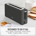 thumbnail image 4 of Martha Stewart 2 Slice Long Slot Toaster, Extra Wide for Sourdough & Bagels, 10 Setting Shade Control, Removable Crumb Tray, Self-Centering Design, Defrost/Reheat, Cancel, Slim Sp, 4 of 9